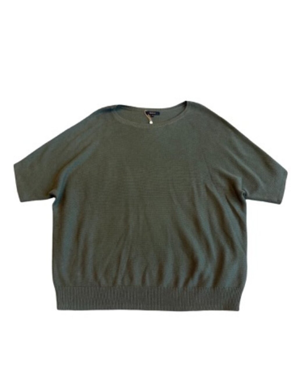 Quince Olive Lightweight Cotton Cashmere Dolman Sweater Oversized Medium Women's